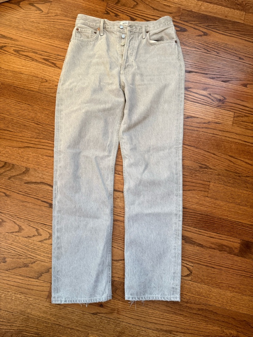 Agolde Women’s Light Gray 90’s Pinch Waist High Rise Jeans